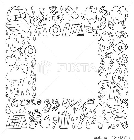 Vector Logo Design And Badge In Trendy Drawing のイラスト素材
