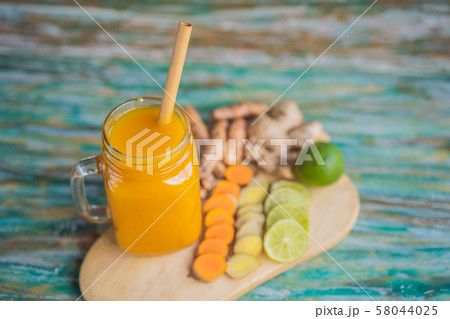 Drink Jamu. Indonesian traditional drink in bali Drink Jamu. Indonesian traditional drink in bali 58044025
