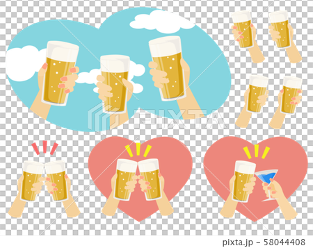 Beer toast set - Stock Illustration [58044408] - PIXTA