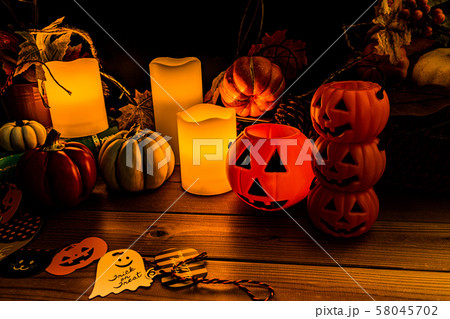 秋ハロウィンイメージの写真素材