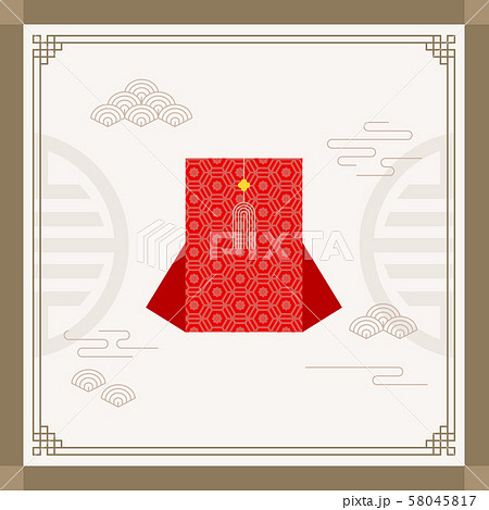 背景 伝統文様 福袋 58045817