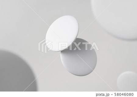 top view of white badge on white background top view of white badge on white background 58046080