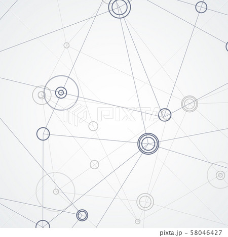 Abstract vector polygonal with connecting dots and lines background 58046427