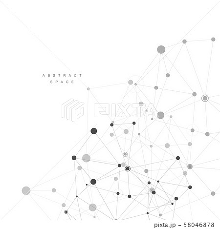 Modern vector design with elements of molecular connection lines 58046878