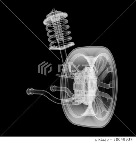 X-ray Car suspension and brake disk X-ray Car suspension and brake disk 58049937
