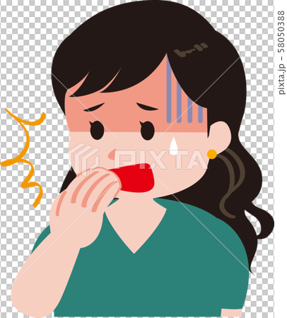 Woman in green clothes, wave hair, facial expression icon, amazing 58050388