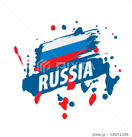 Russia flag, vector illustration on a white background Russia flag, vector illustration on a white background 58051306