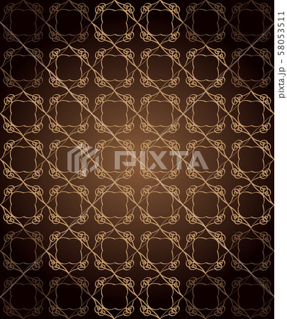 Seamless vintage wallpaper with dark color tones. Seamless vintage wallpaper with dark color tones. 58053511