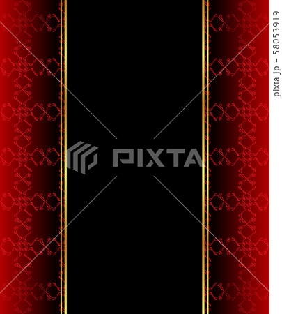 Elegant wallpaper with golden fine decoration 58053919
