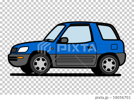 Nostalgic Domestic Light Crocan Blue Car Illustration 58056701