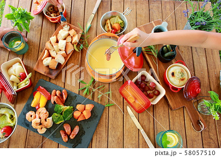 キャンプ　チーズフォンデュ 58057510