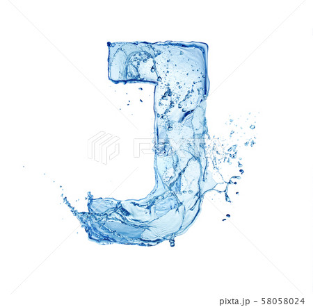 water splash letter J 58058024