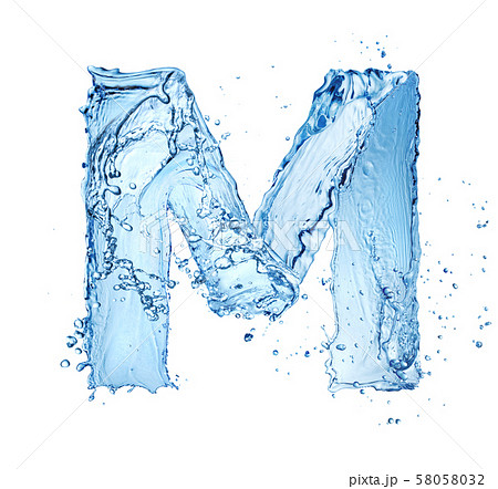 water splash letter M 58058032