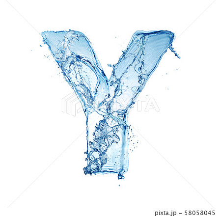 water splash letter Y 58058045