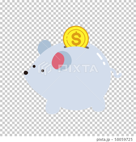 Mouse piggy bank mouse year illustration Mouse piggy bank mouse year illustration 58059725