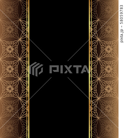 Elegant wallpaper with golden fine decoration 58059783