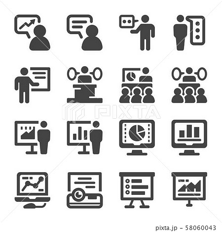 presentation icon set 58060043
