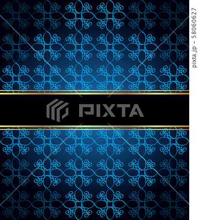 Elegant wallpaper with golden fine decoration 58060627