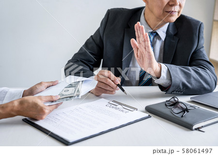 Anti Bribery and corruption concept, bribe in the 58061497