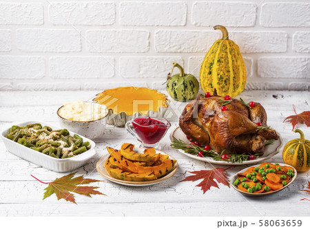 Thanksgiving Day traditional festive dinner 58063659