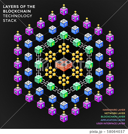 cryptocurrency blockchain technology concept. 58064037