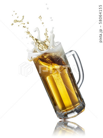 glass mug with beer glass mug with beer 58064155
