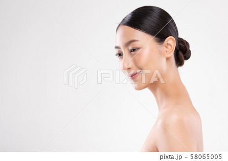 Beautiful Attractive Asian Woman smile and - Stock Photo [96198718] -  PIXTA