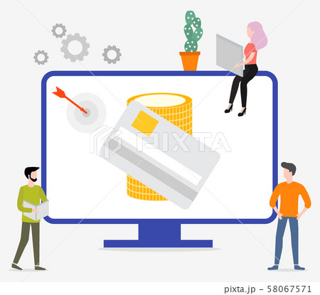 People using online banking service Finance 58067571