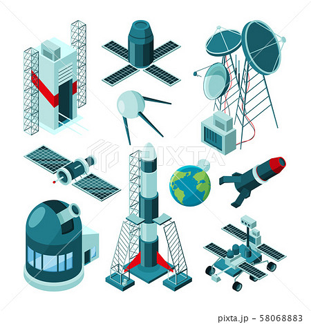 Different constructions in space center for rocket launch Different constructions in space center for rocket launch 58068883