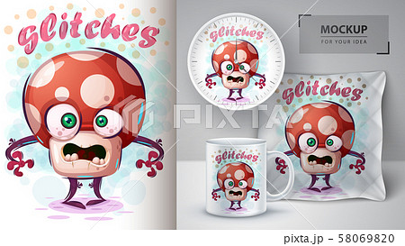 Crazy mushroom - mockup for your idea 58069820