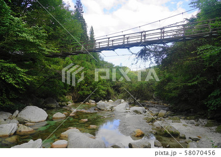 9月 北杜71吊り橋・尾白川渓谷・白州町 9月 北杜71吊り橋・尾白川渓谷・白州町 58070456