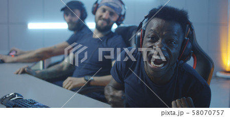 Gaming team winning a match 58070757