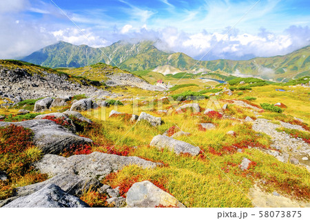 室堂山登山道から室堂平の眺め 室堂山登山道から室堂平の眺め 58073875
