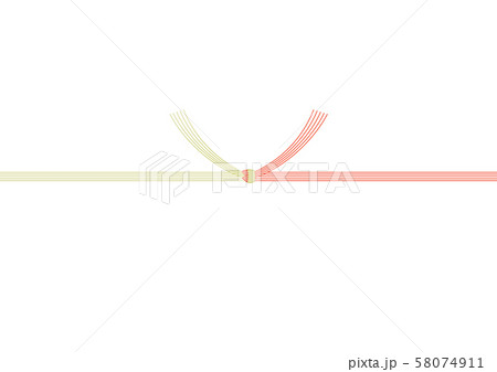 サイズ 水引 5本 のし紙 結び切りのイラスト素材