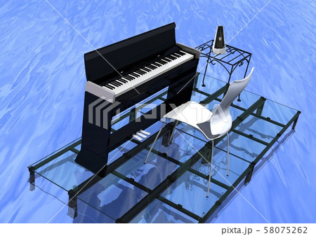 音楽イメージ 電子ピアノのイラスト素材