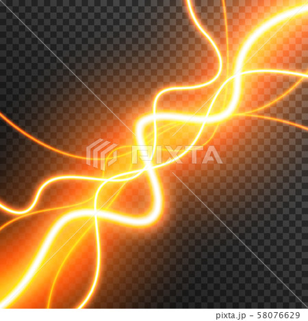 Lighting Neon Electric thunder storm glow sparkle vector transparent 58076629
