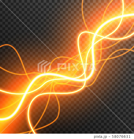 Lighting Neon Electric thunder storm glow sparkle vector transparent 58076631