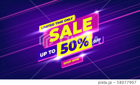 Sale banner template design, Big sale special offer promotion discount banner. 58077907