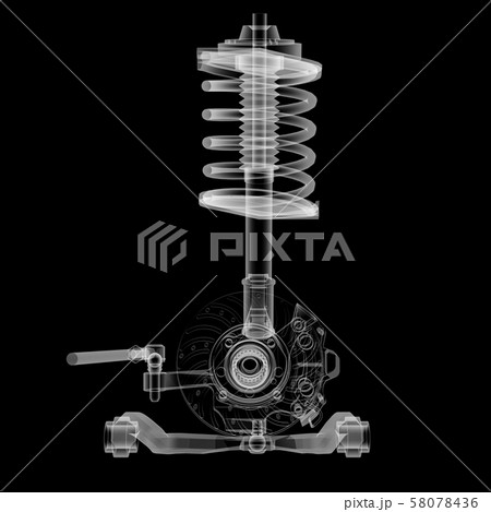 X-ray Car suspension and brake disk 58078436