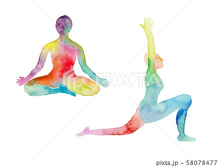 Yoga Pose, watercolor yoga 33884921 PNG