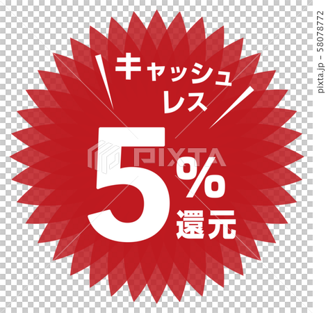 無現金5%減免標記 無現金5%減免標記 58078772