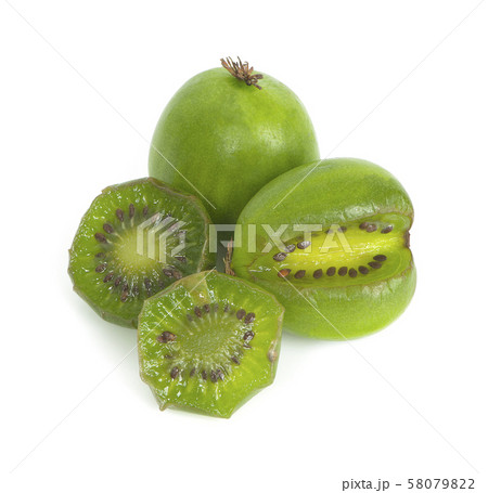 mini kiwi baby fruit on white background 58079822