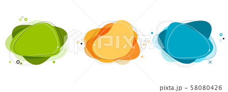Set of abstract modern graphic elements. Gradient abstract banners flowing liquid shapes. Set of abstract modern graphic elements. Gradient abstract banners flowing liquid shapes. 58080426