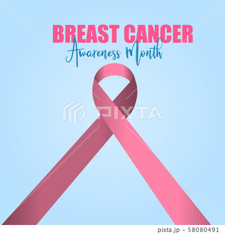 Vector Pink ribbon in Breast Cancer Awareness month symbol on blue background for help and motivation woman to fight with Breast Cancer,World Breast Cancer Concept Vector Pink ribbon in Breast Cancer Awareness month symbol on blue background for help and motivation woman to fight with Breast Cancer,World Breast Cancer Concept 58080491