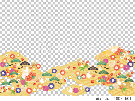 Child Year-New Year's Card Material Back Ground Yo 1-1 58081601