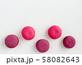 French Pink Macaroons on White Background.  58082643