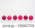 French Pink Macaroons on White Background.  58082758