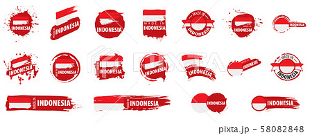 Indonesia flag, vector illustration on a white background Indonesia flag, vector illustration on a white background 58082848