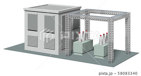 変電所のイラスト素材