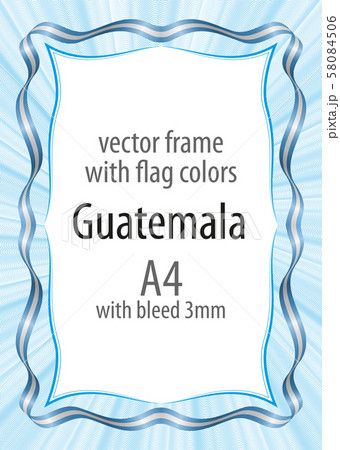 Frame and border of ribbon with the colors of the 58084506